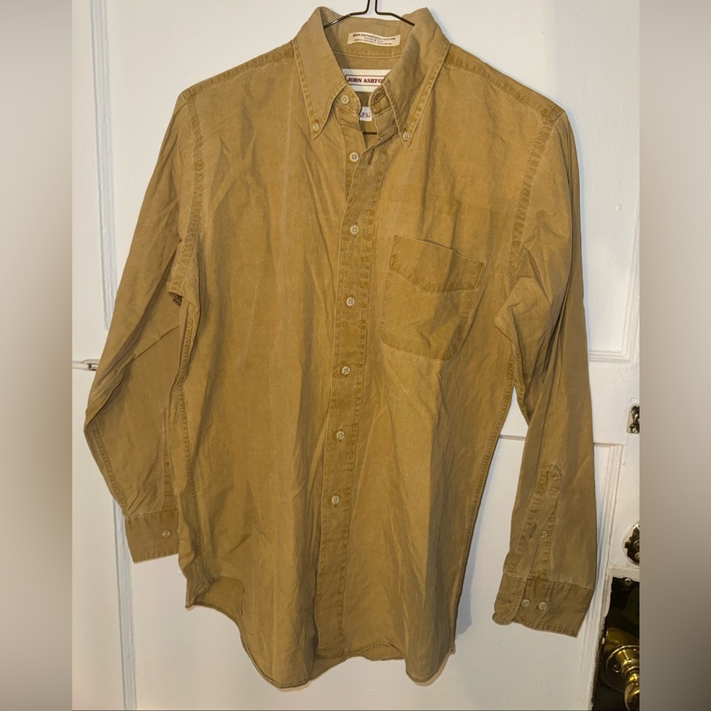 John Ashford Shirt Mens Button Down Casual Long Sleeve Size 15 1/2 Or 32/33